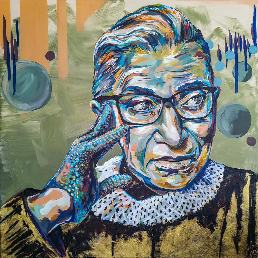 Originalkunstwerk „Feminism“ – Acryl auf Leinwand (2022), 100x100 cm