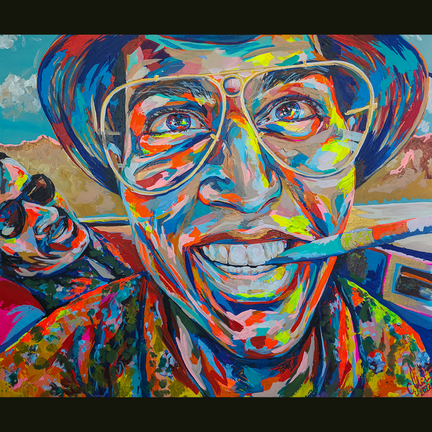 Originalkunstwerk „Hop in“ – Acryl auf Leinwand (2022), 100x100 cm