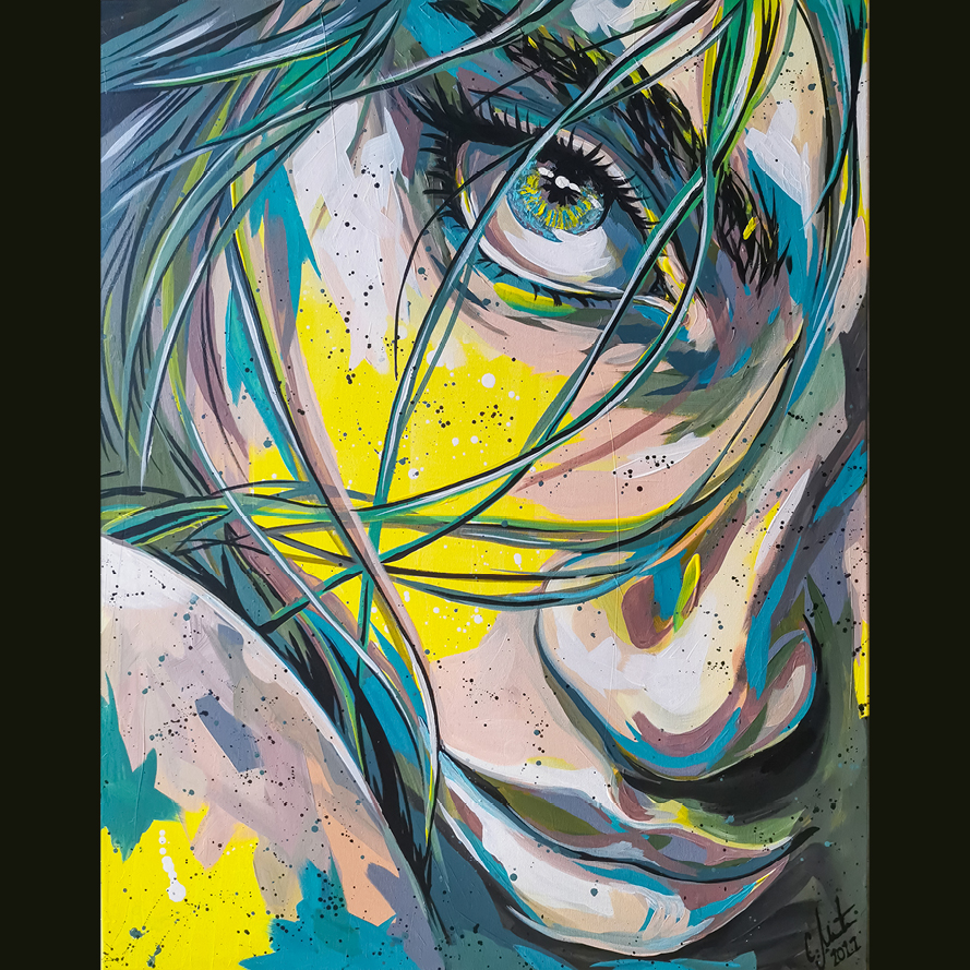 Originalkunstwerk „Karmen“ – Acryl auf Leinwand (2022), 80x100 cm