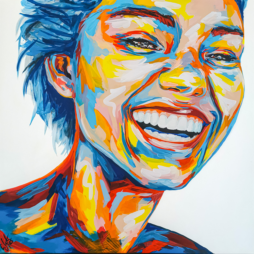 Originalkunstwerk „Antoinette“ – Acryl auf Leinwand (2023), 100x100 cm