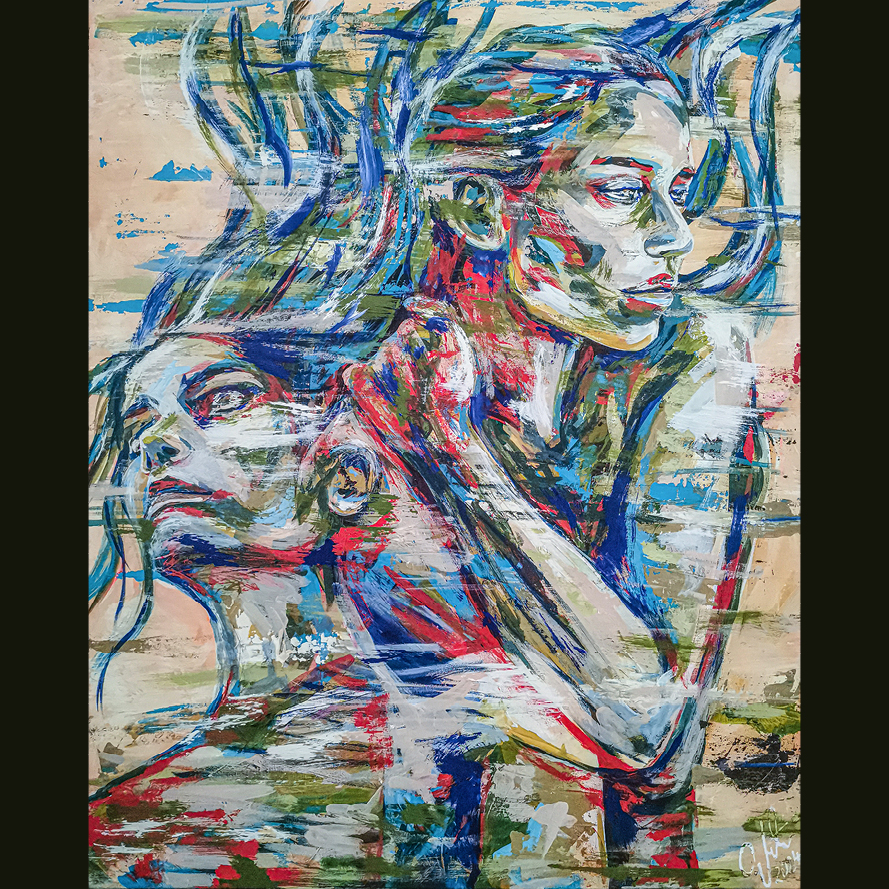 Originalkunstwerk „Florence“ – Acryl auf Leinwand (2024), 80x100 cm