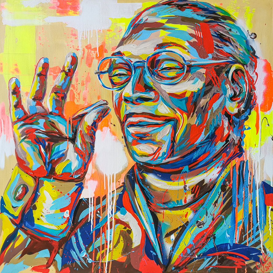 Originalkunstwerk „Just chill“ – Acryl auf Leinwand (2024), 100x100 cm