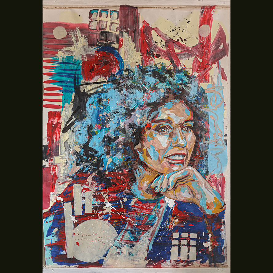 Originalkunstwerk „Women.Life.Freedom.“ – Acryl auf Leinwand (2025), 110x160 cm