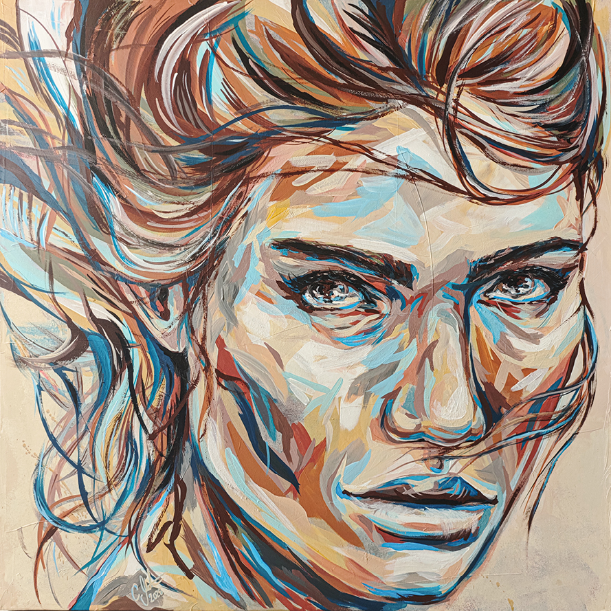 Originalkunstwerk „Alva“ – Acryl auf Leinwand (2025), 100x100 cm