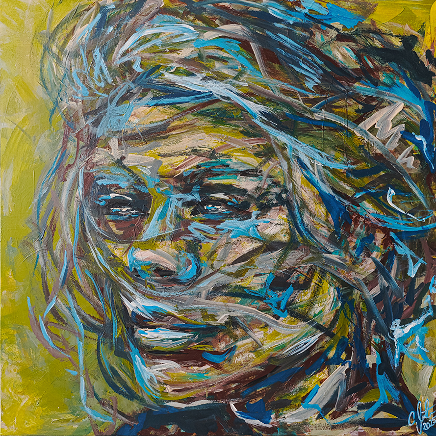 Originalkunstwerk „Lia“ – Acryl auf Leinwand (2025), 100x100 cm