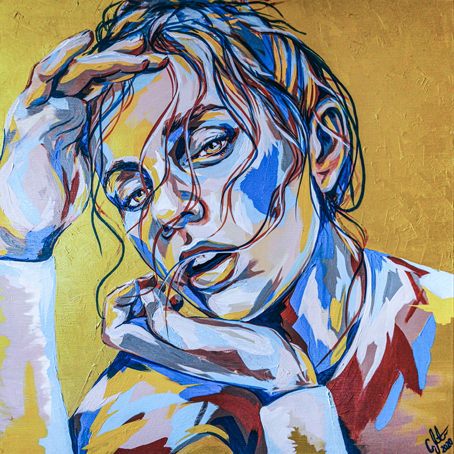 Originalkunstwerk „Alexis Ballet“ – Acryl auf Leinwand (2020), 100x100 cm