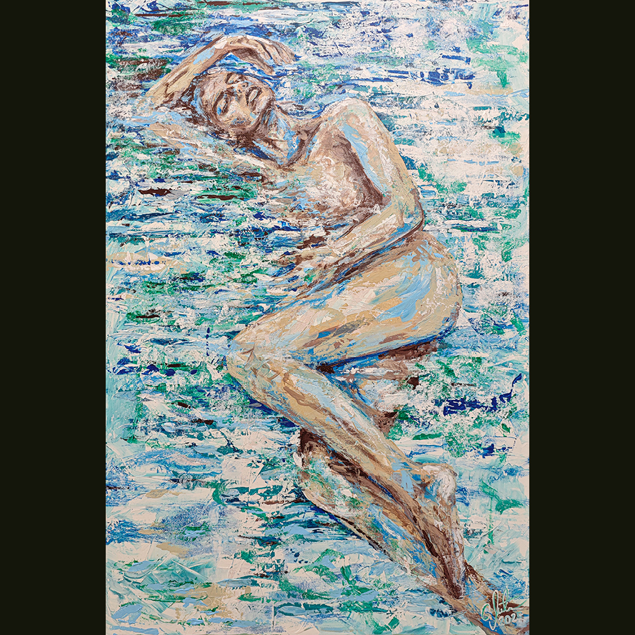 Originalkunstwerk „Laguna Monet“ – Acryl auf Leinwand (2025), 80x120 cm