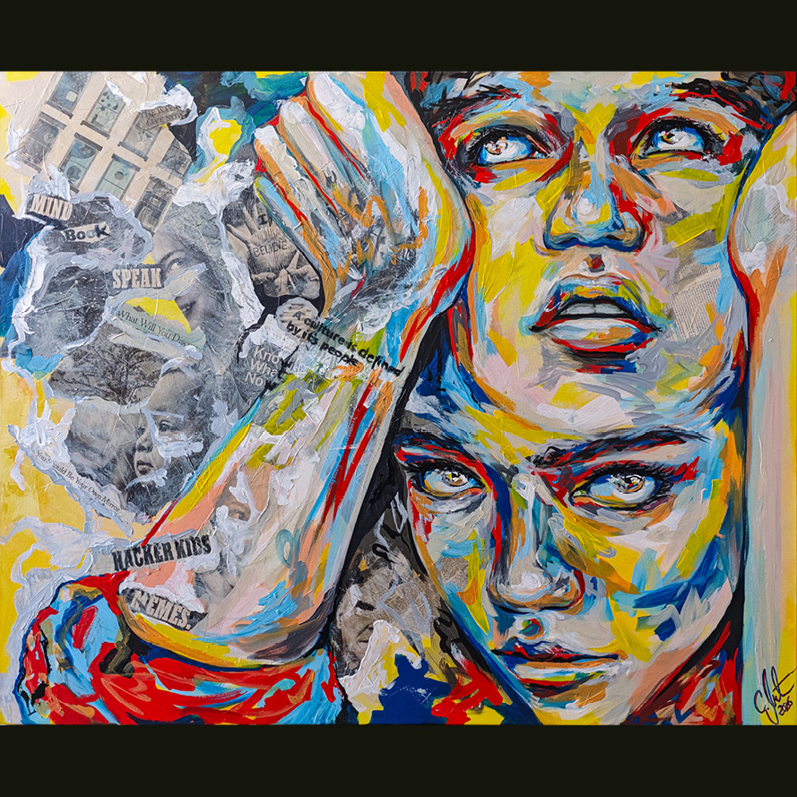 Originalkunstwerk „Age of static“ – Acryl auf Leinwand (2026), 120x100 cm