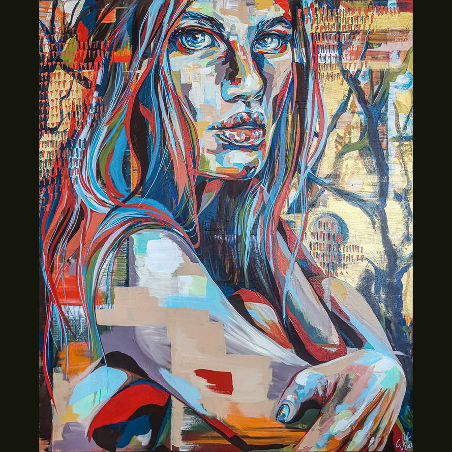 Originalkunstwerk „Giselle“ – Acryl auf Leinwand (2022), 100x120 cm